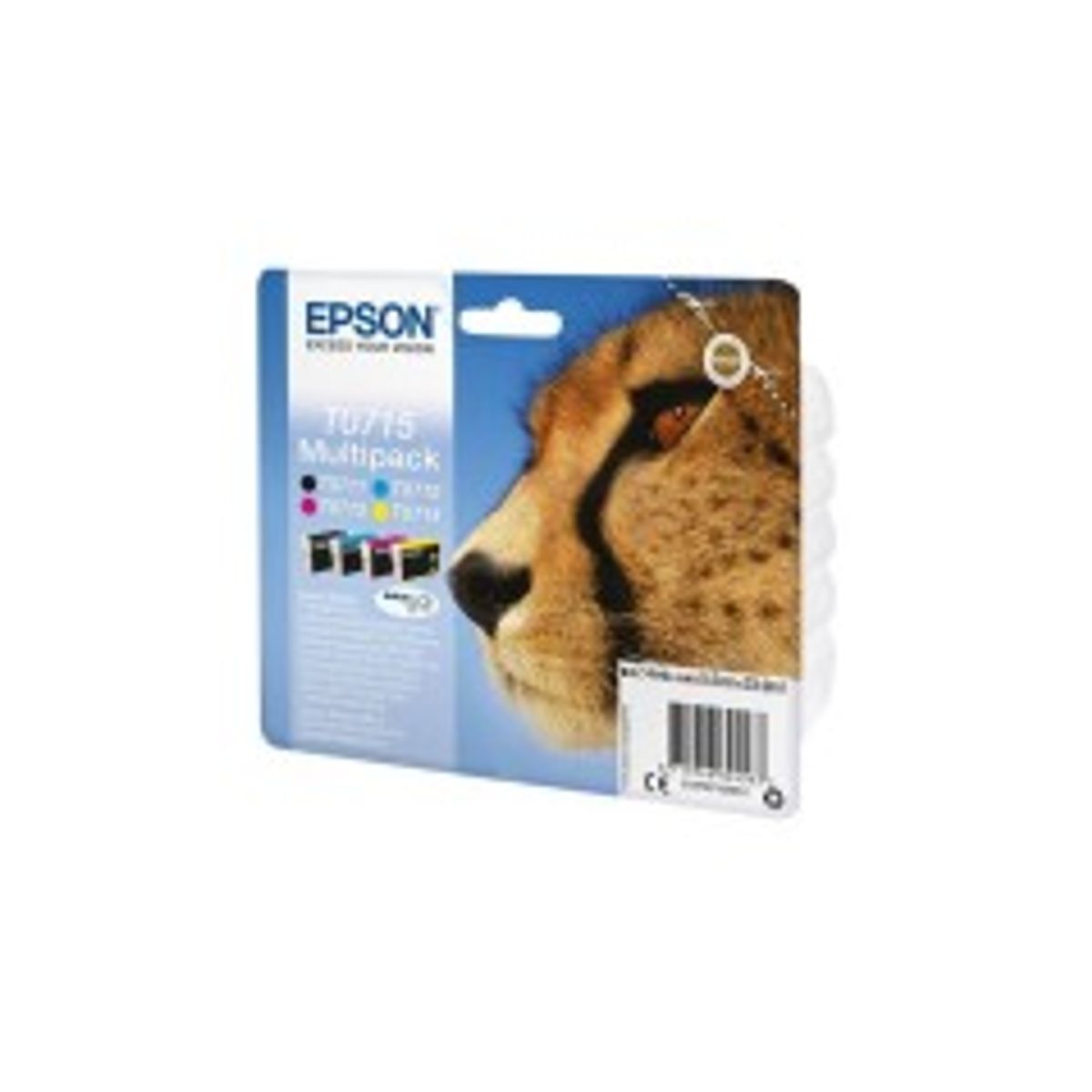 Epson T0715 Multipack Sort Gul Cyan Magenta Blæk C13T07154012