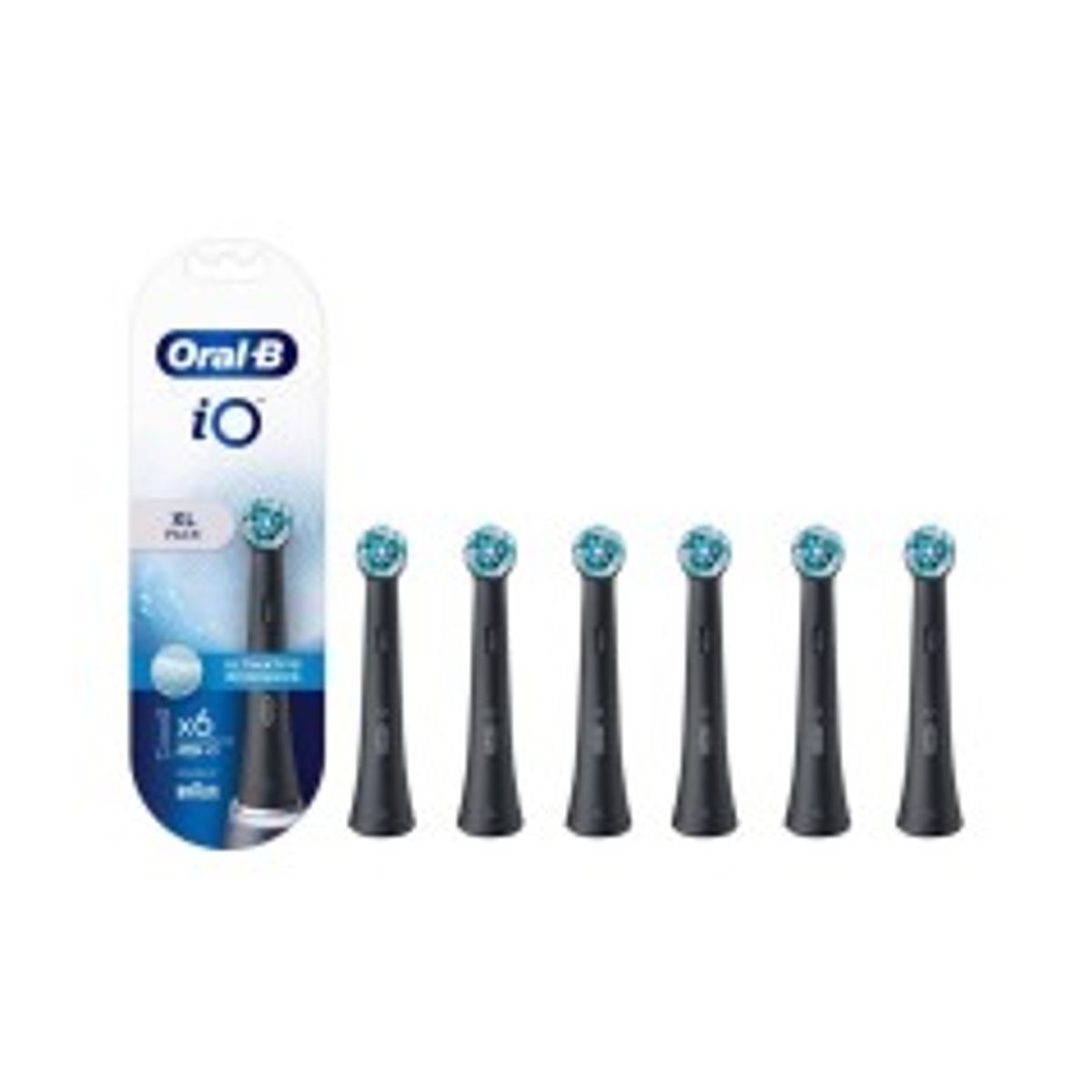 Oral-B iO Ultimate Clean, 6 stk. Ekstra tandbørstehoveder Sort