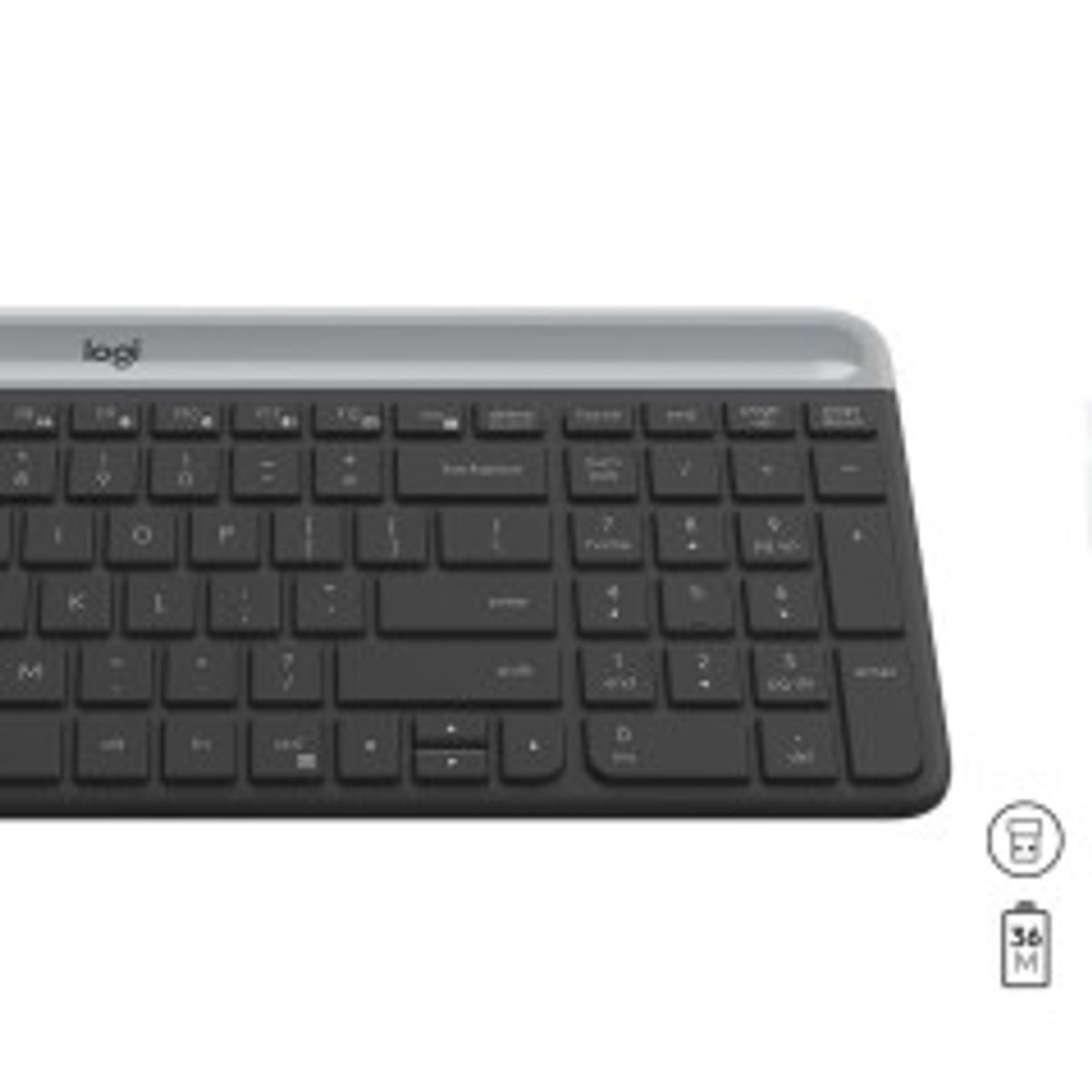 Logitech Slim Wireless Combo MK470 Tastatur og mus-sæt Trådløs