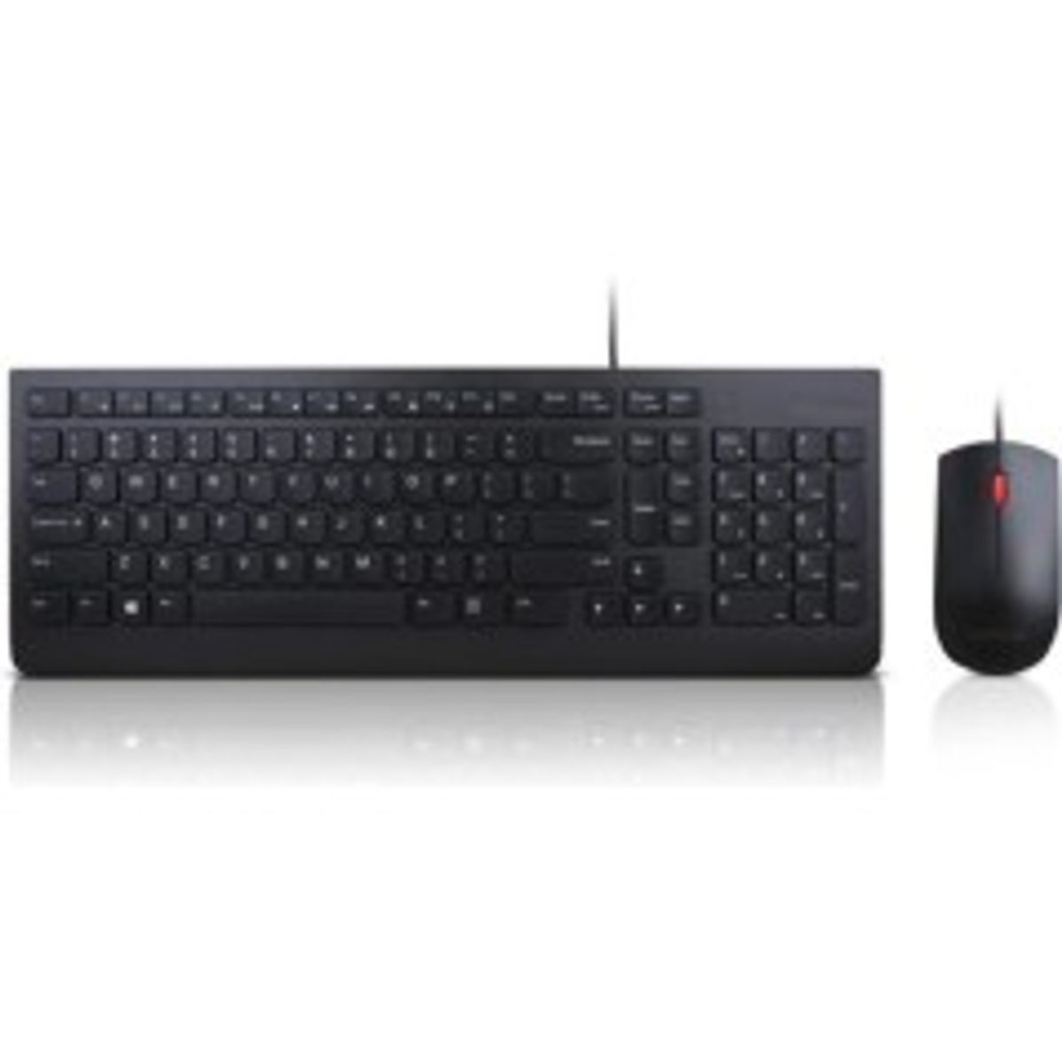 Lenovo Essential Wired Combo Tastatur og mus-sæt Kabling Amk. engelsk med EURO-symbol