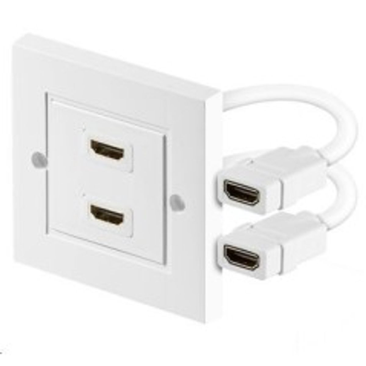 MicroConnect HDMI Wall socket 2 port white