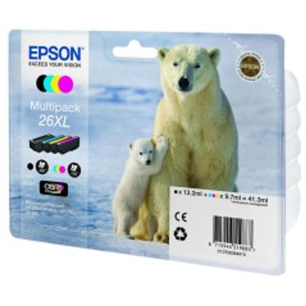 Epson 26XL Multipack Sort Gul Cyan Magenta Blæk C13T26364010