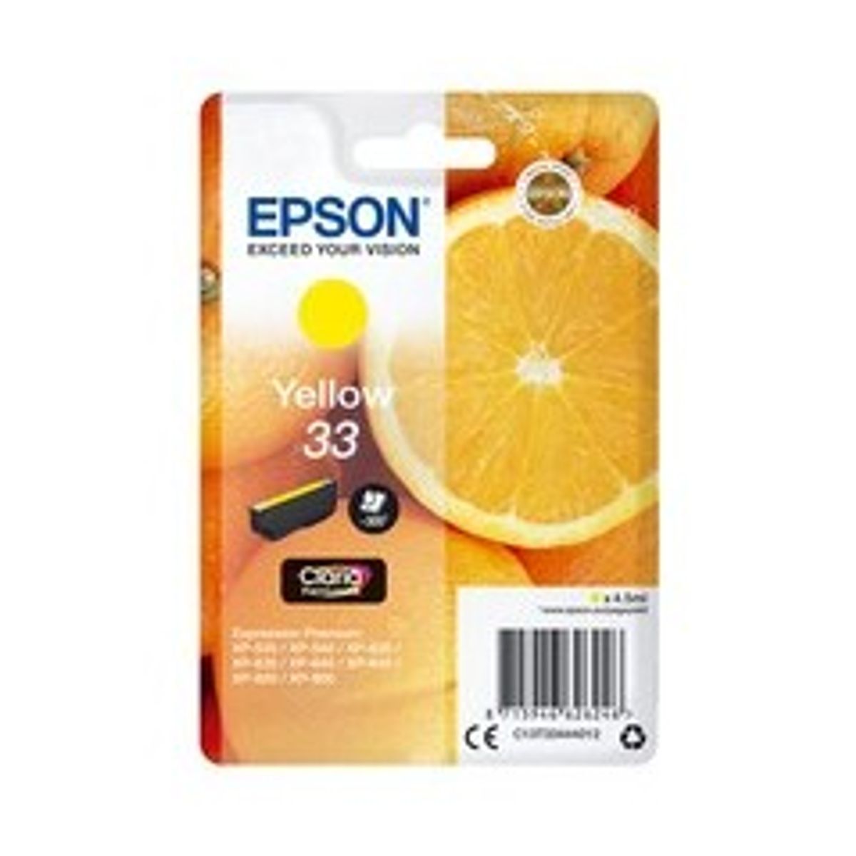 Epson 33 Gul 300 sider Blæk C13T33444012