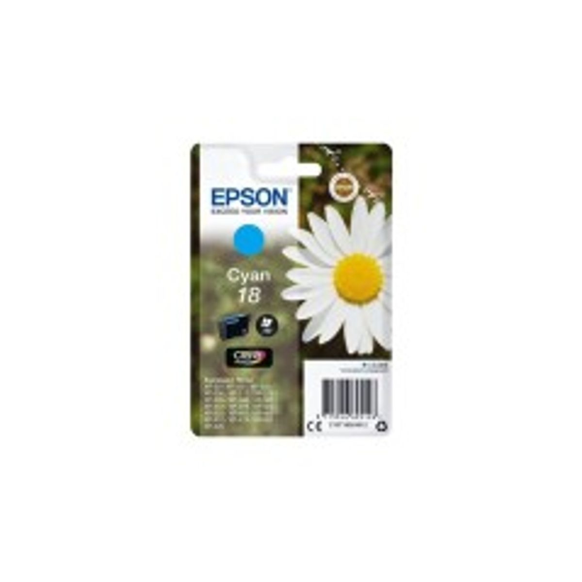 Epson 18 Cyan 180 sider Blæk C13T18024012