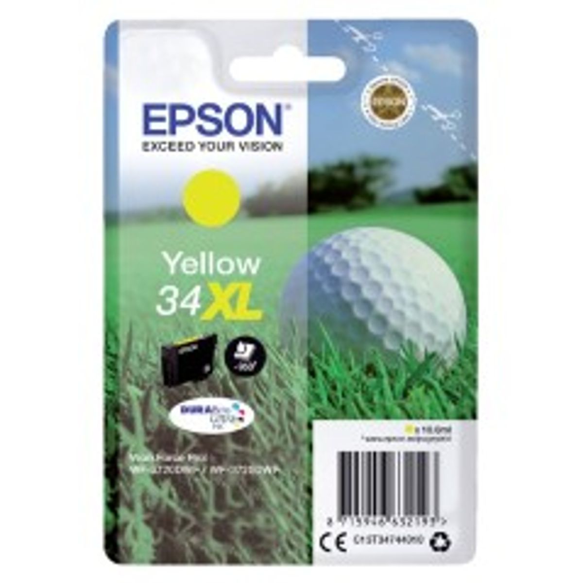 Epson 34XL Gul 950 sider Blæk C13T34744010