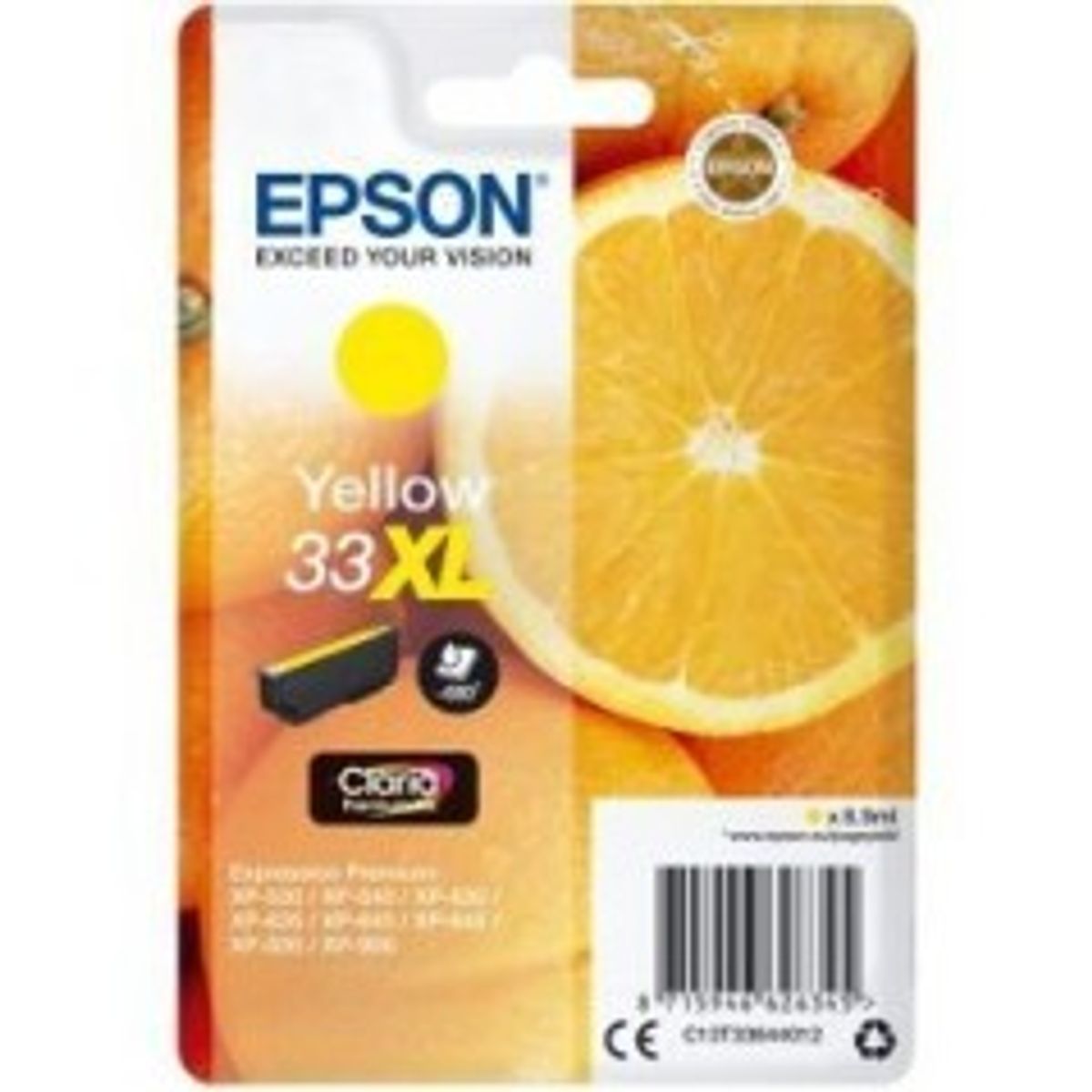 Epson 33XL Gul 650 sider Blæk C13T33644012