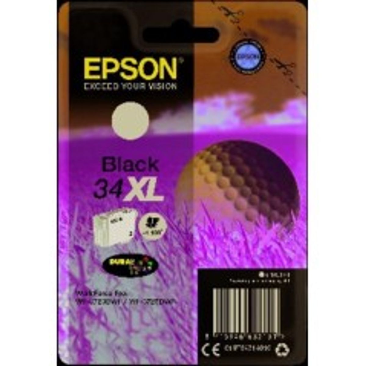 Epson 34XL Sort 1100 sider Blæk C13T34714010