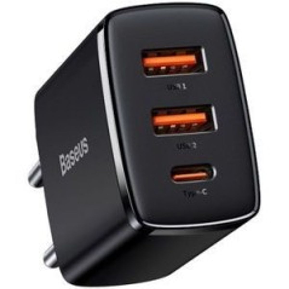 Baseus Compact Strømforsyningsadapter 30Watt 1xUSB-C + 2xUSB