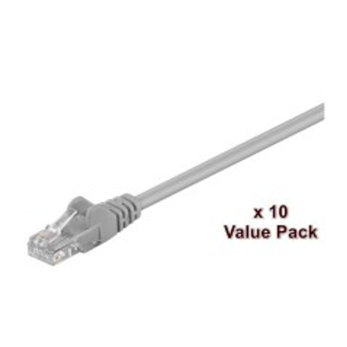 MicroConnect U/UTP CAT5e 0.5m Grey 10 Pack