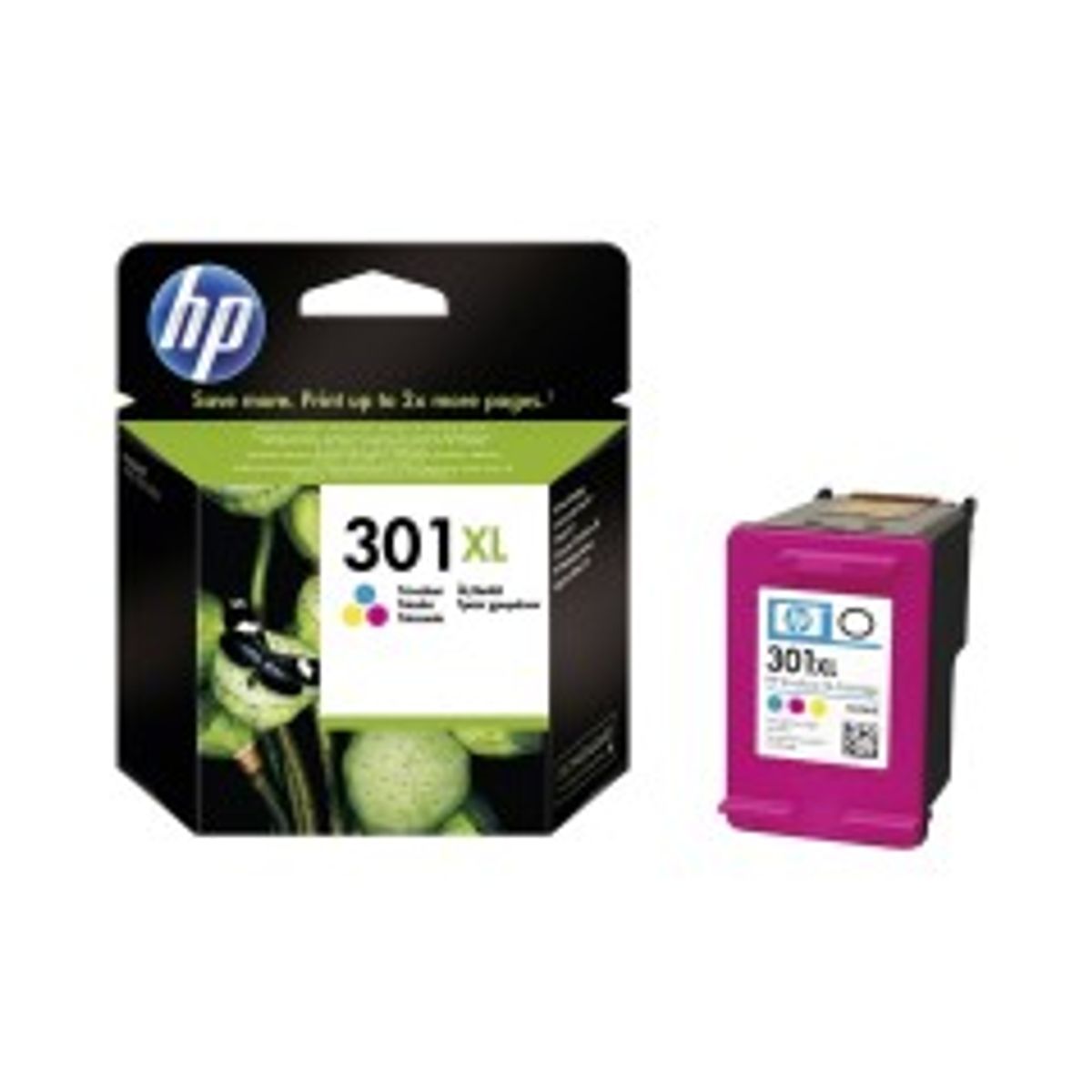 HP 301XL Farve (cyan, magenta, gul) 300 sider Blæk CH564EE