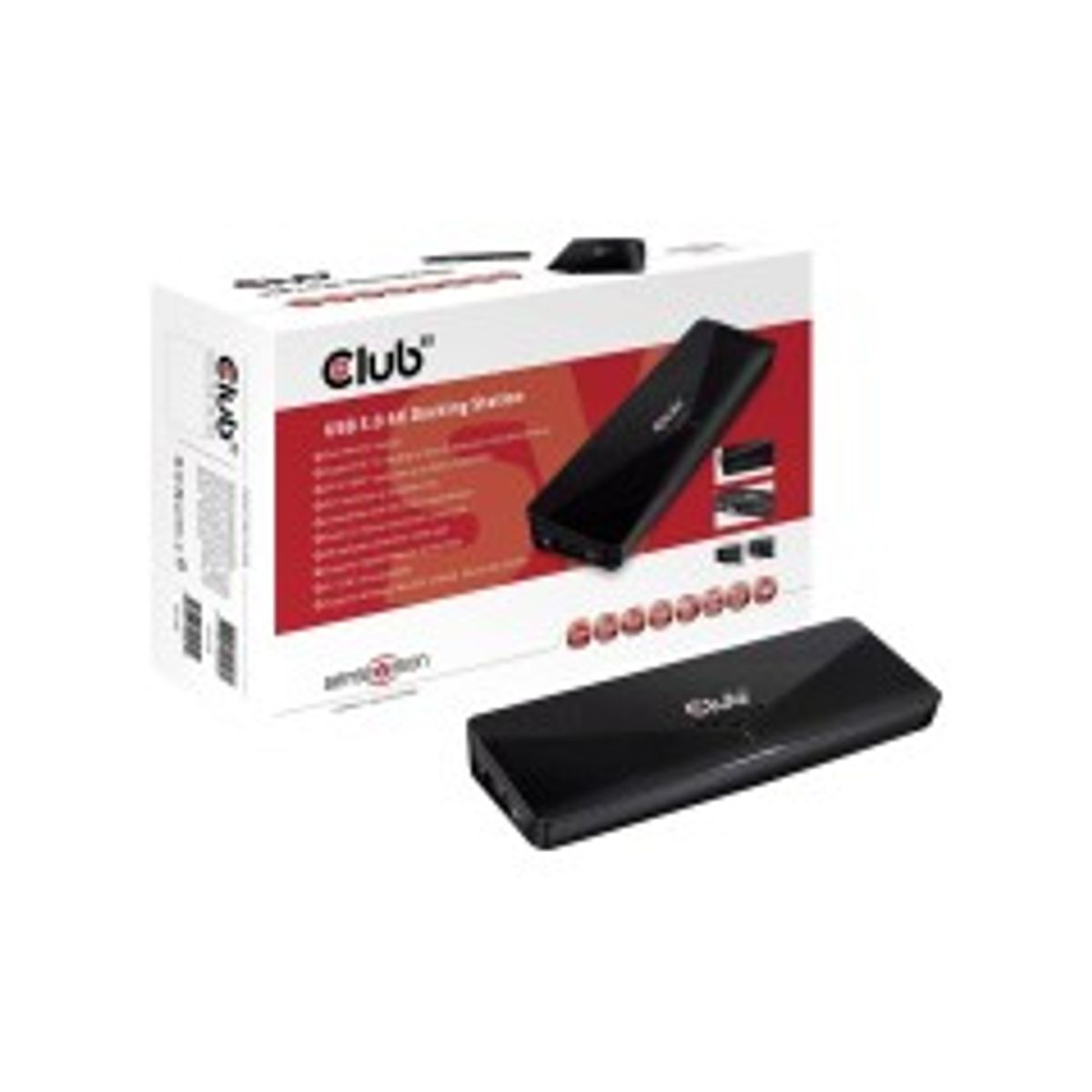 Club 3D CSV-3103D 9-in-one USB 3.2 Gen1 Dockingstation Sort