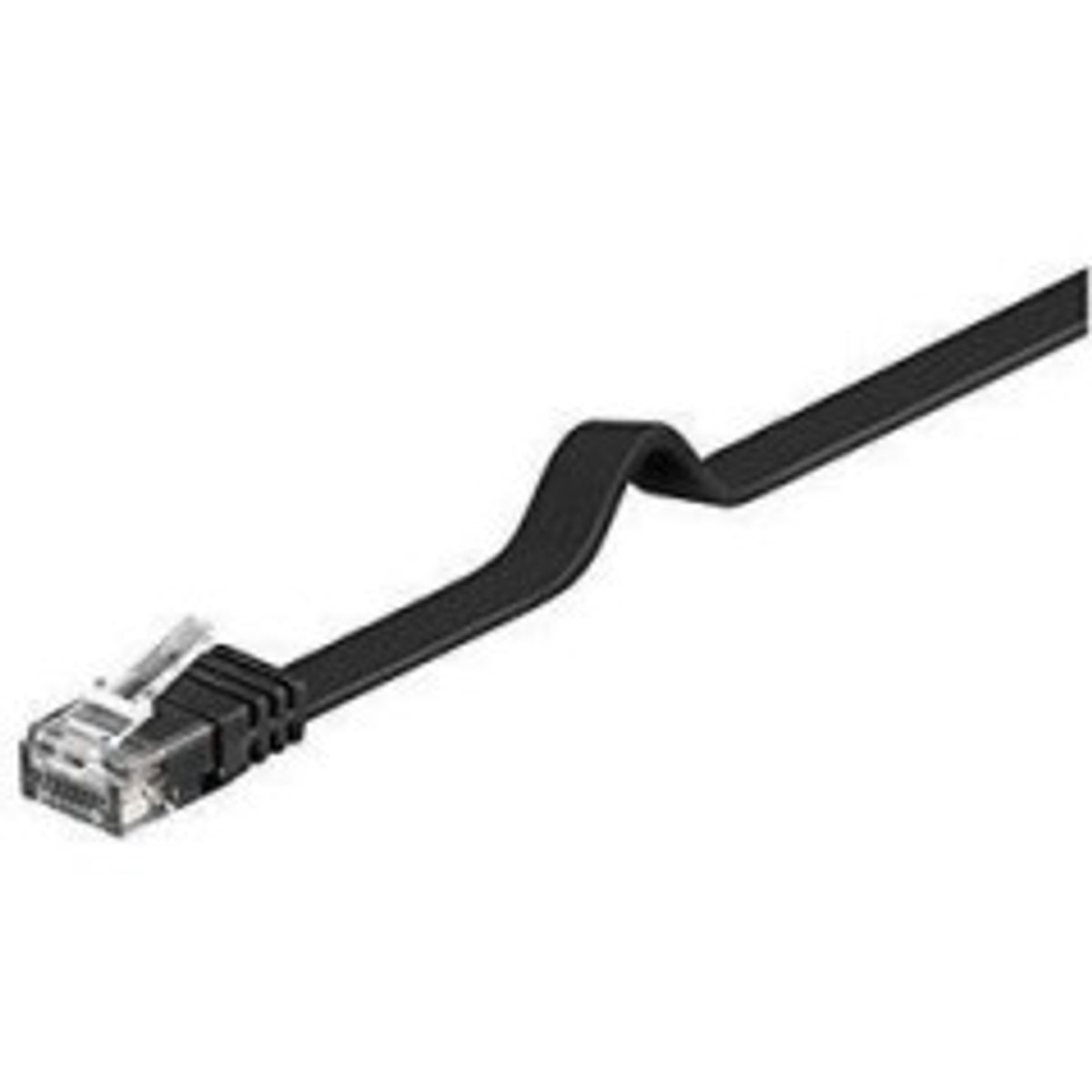 Goobay RJ45 CAT 6 Flat U/UTP CU 10m Black