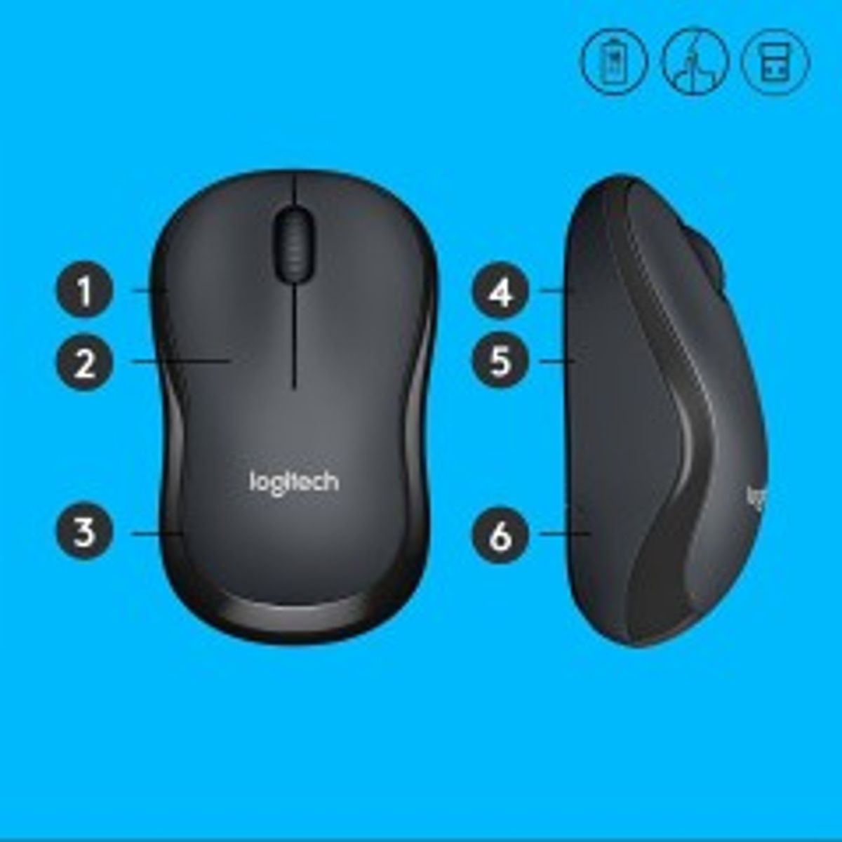 Logitech M220 Silent Optisk Trådløs Sort