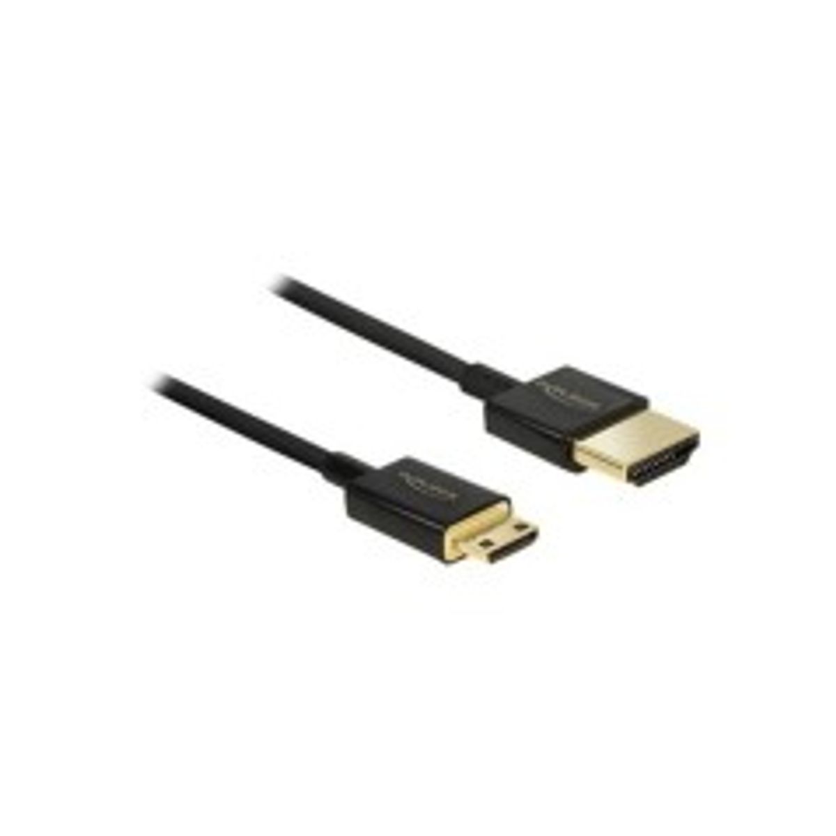 DeLOCK Mini HDMI han - HDMI han 2 m Sort