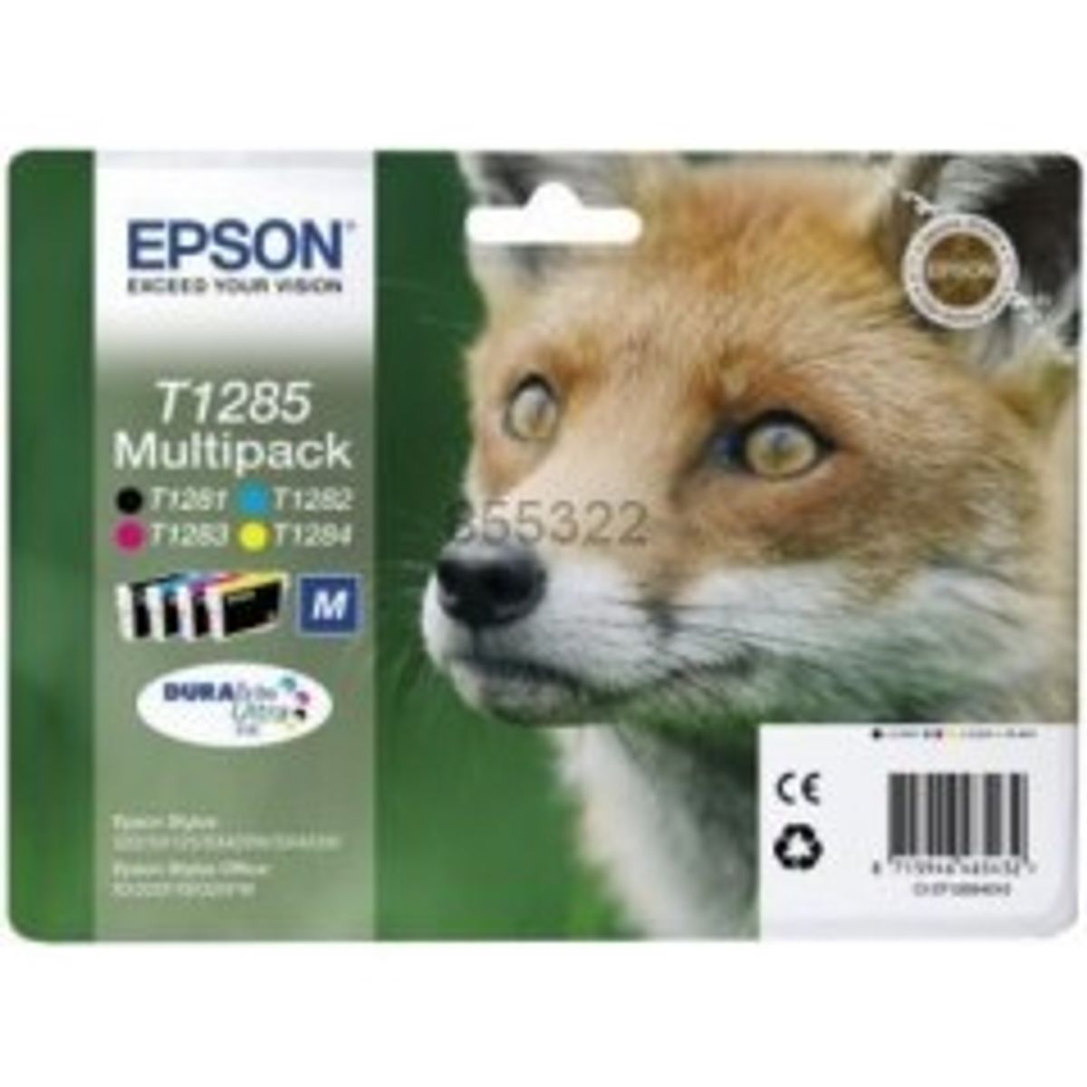 Epson T1285 Multipack Sort Gul Cyan Magenta Blæk C13T12854012