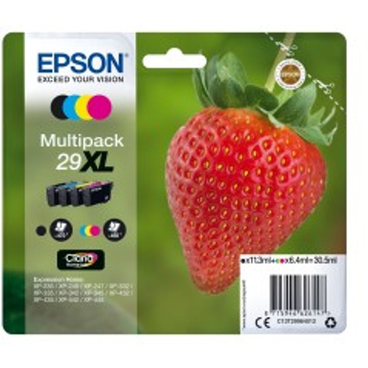 Epson 29XL Multipack Sort Gul Cyan Magenta Blæk C13T29964012