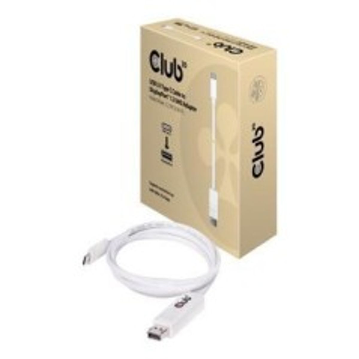 Club 3D CAC-1517 USB-C 3.1 til DisplayPort 1.2 kabel 1.2m Hvid