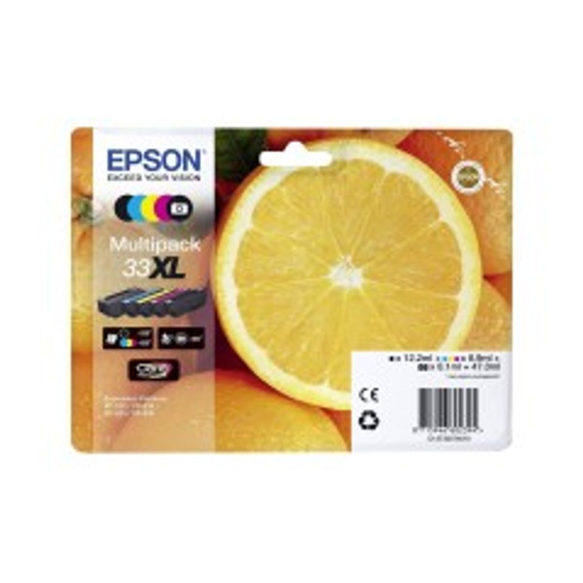 Epson 33XL Multipack Sort Gul Cyan Magenta Foto-sort Blæk C13T33574011