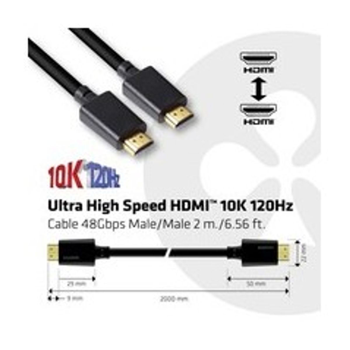 Club 3D CAC-1372 HDMI 2.1 kabel 2m sort