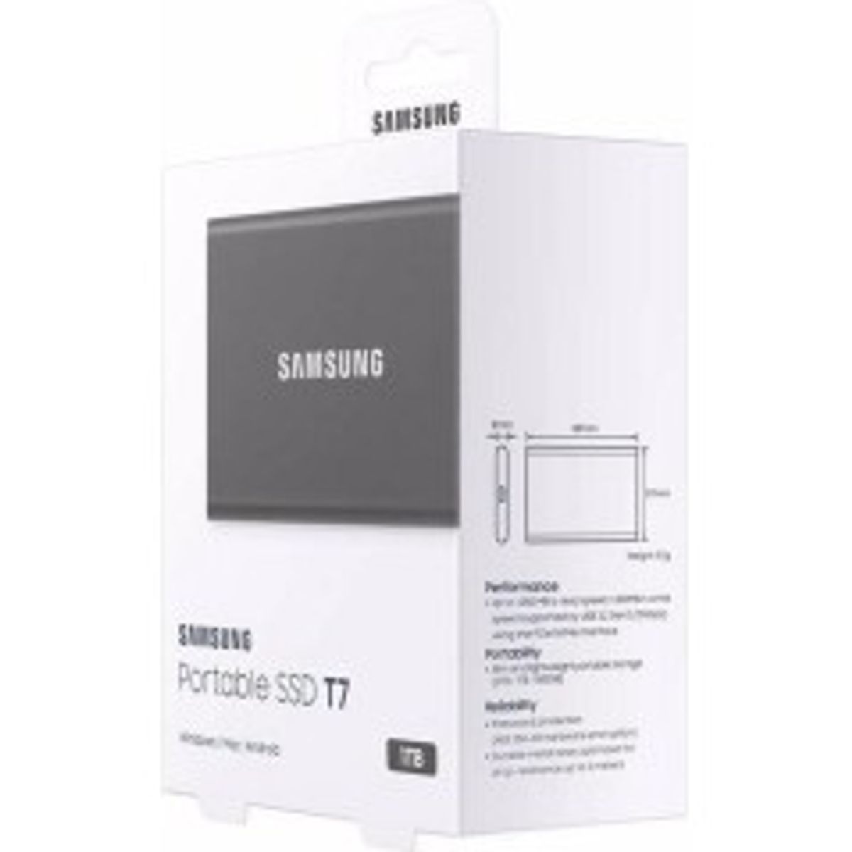 Samsung Portable SSD T7 SSD MU-PC1T0T 1TB USB 3.2 Gen 2