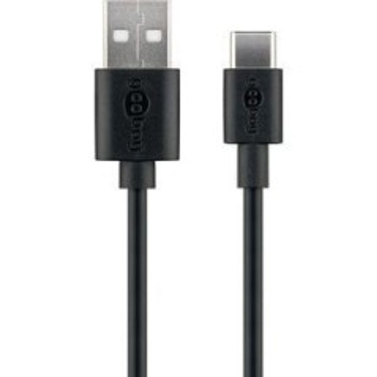 goobay USB 2.0 USB Type-C kabel 3m Sort