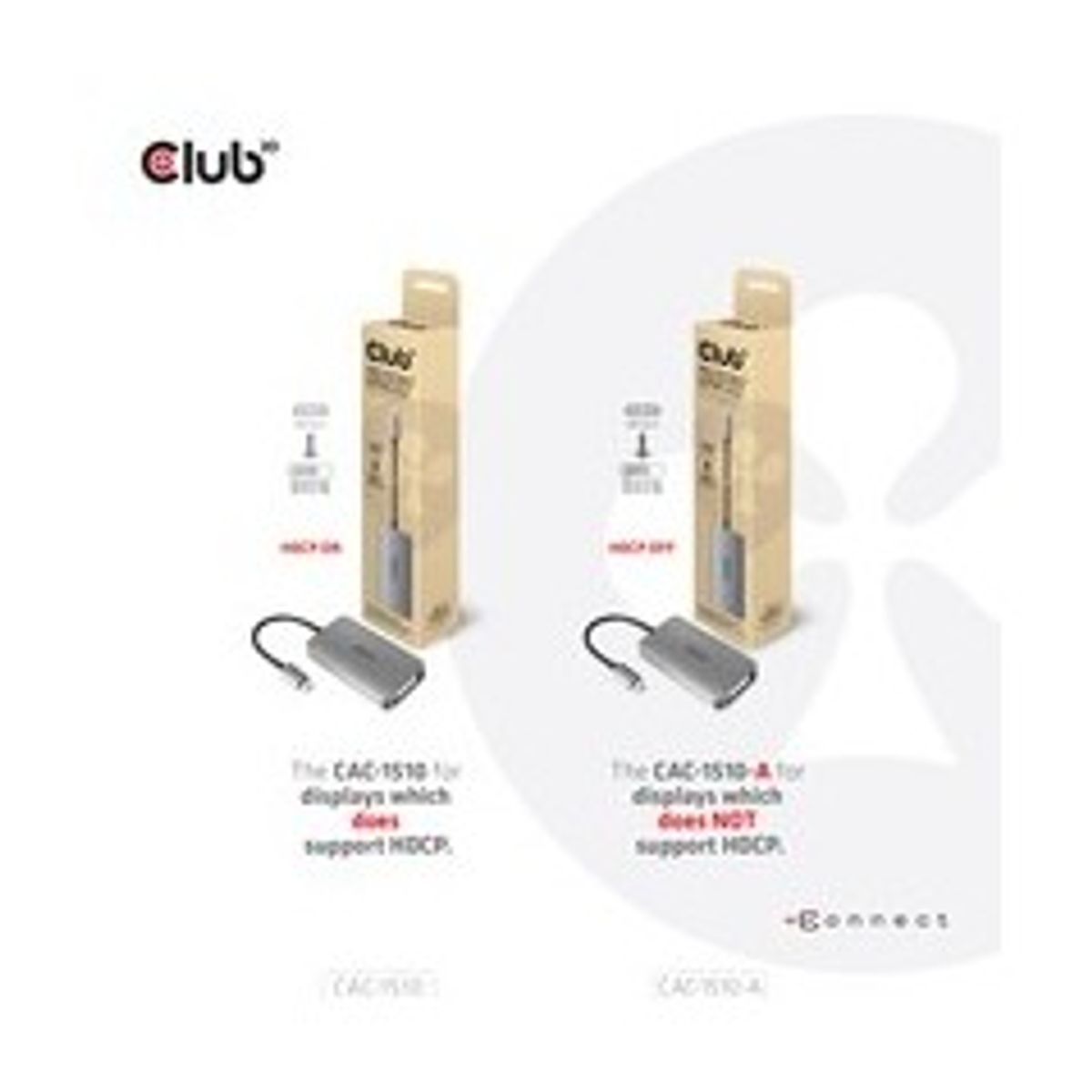 Club 3D CAC-1510-A USB-C til DVI-D aktiv videoadapter Grå