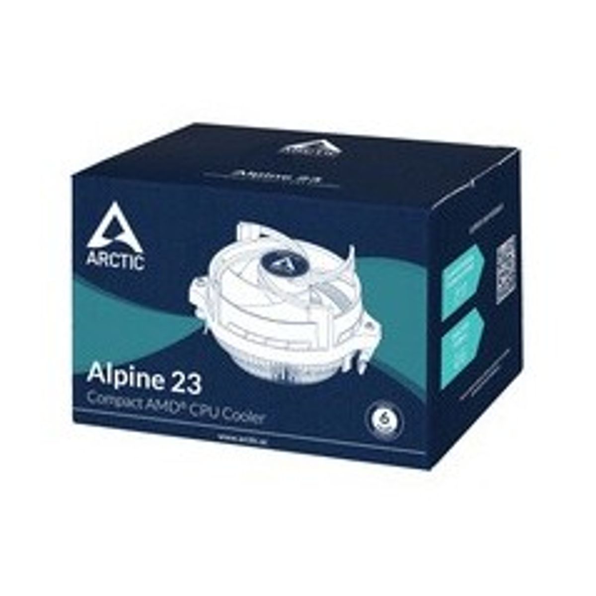 ARCTIC Alpine 23 Processor-køler 1-pack Sort Hvid 90 mm