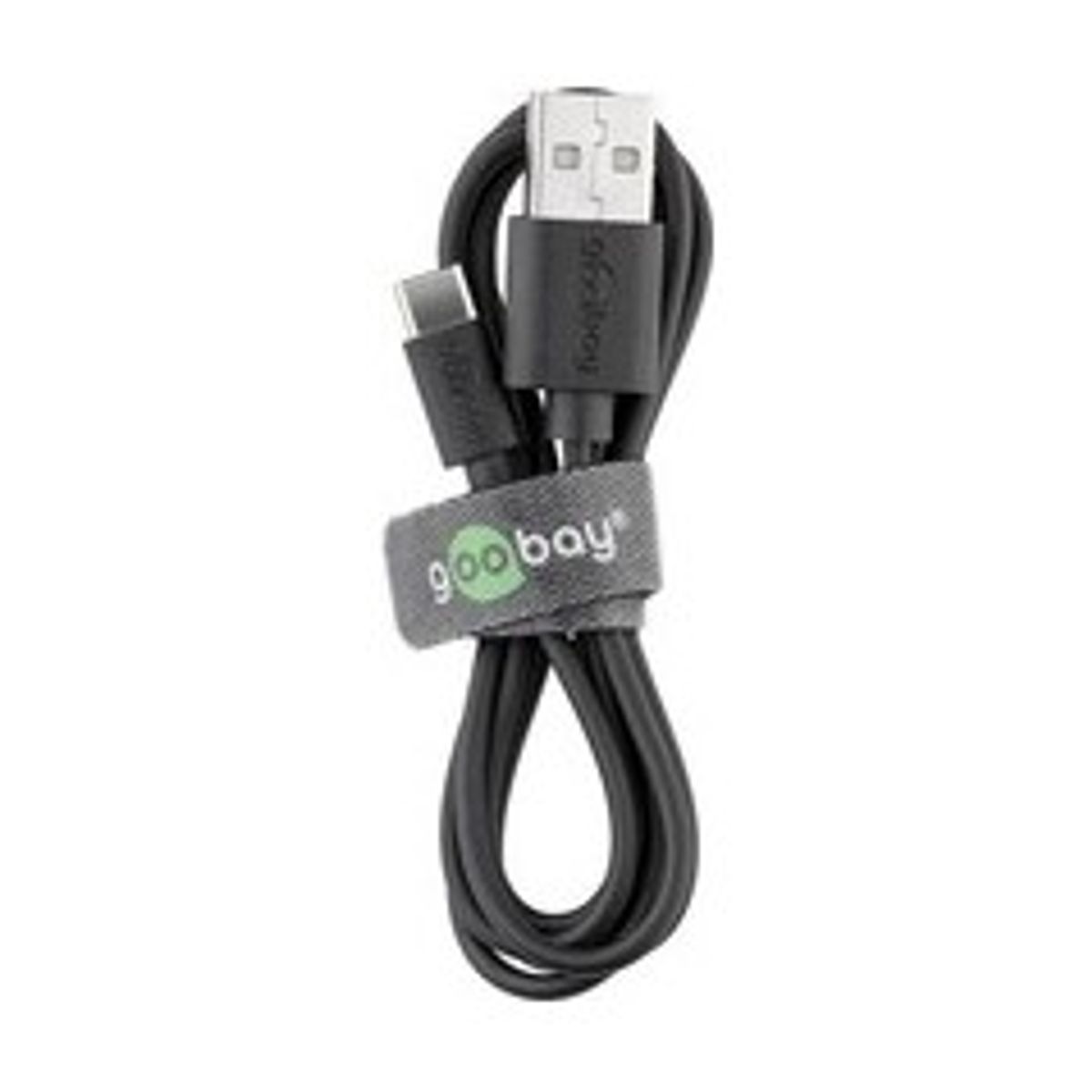 goobay USB 2.0 USB Type-C kabel 10cm Sort