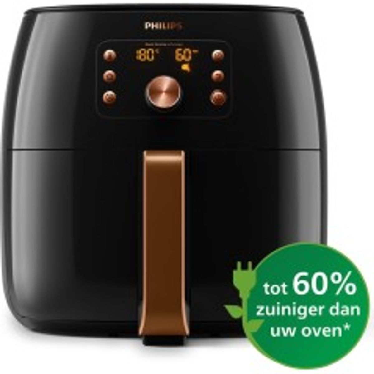 Philips Premium Collection HD9867 Airfryer XXL Airfryer 2.2kW Dyb sort/kobber