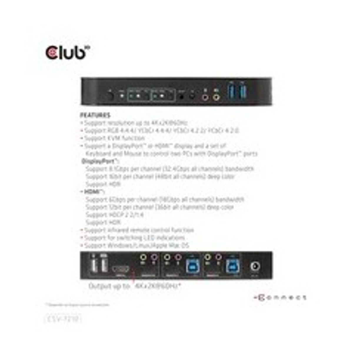 Club 3D CSV-7210 KVM / audio-switch Desktop