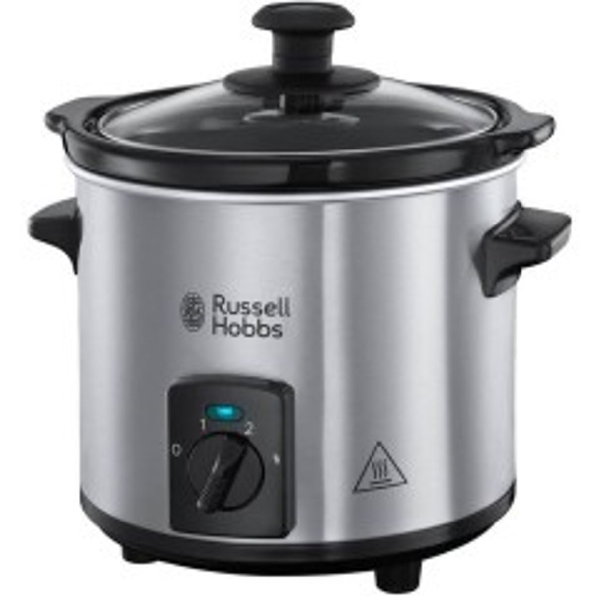 Russell Hobbs Compact Home Slow cooker 2liter Børstet rustfrit stål/sort