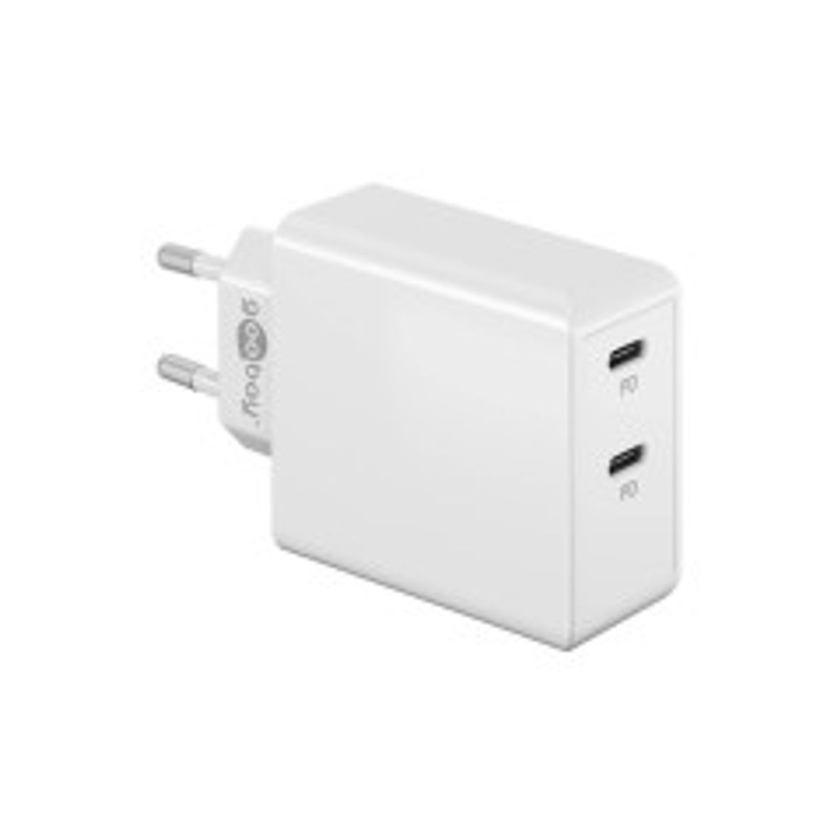 Goobay PD Dual USB-C Hurtigoplader 36W - Hvid