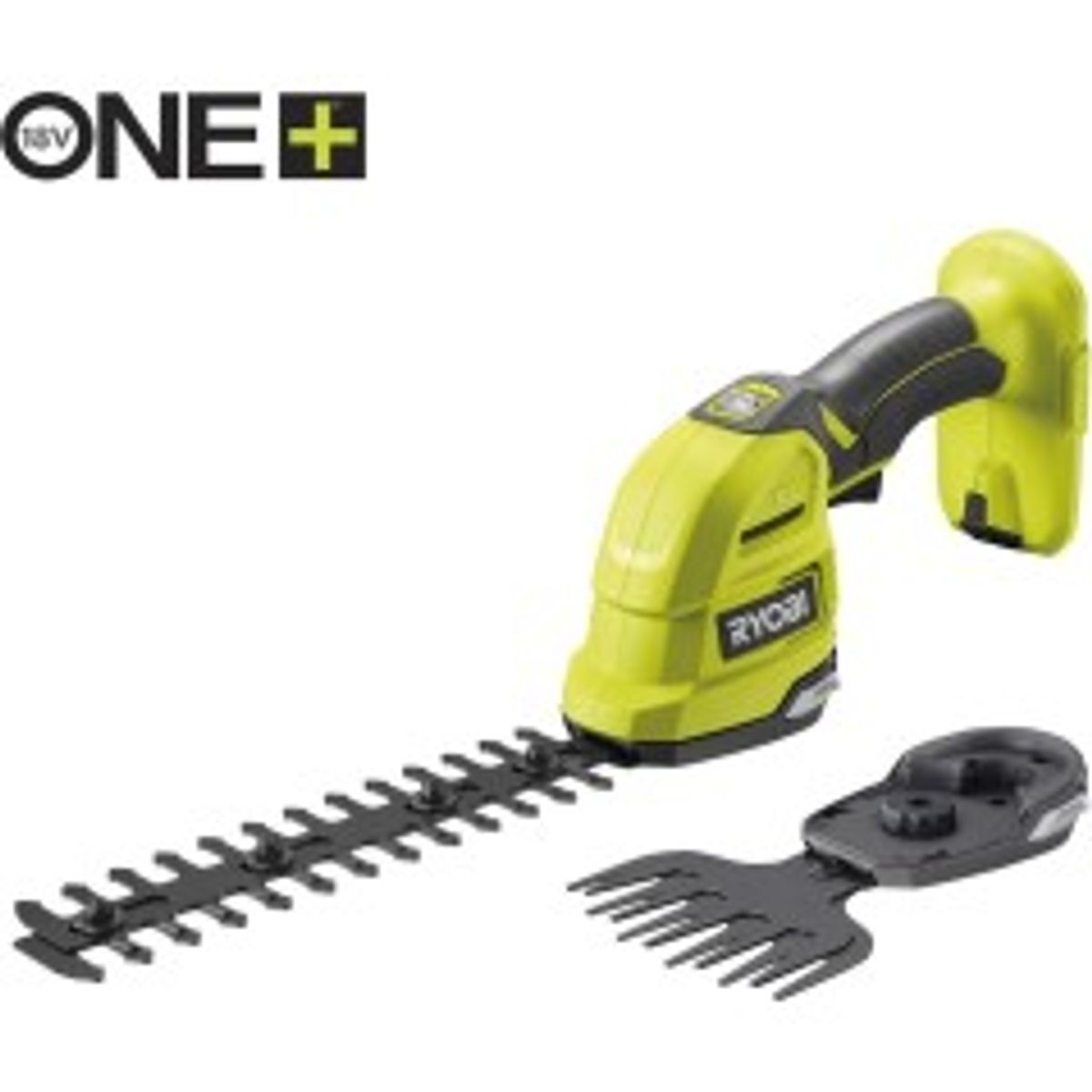 Ryobi RY18GSA-0 ONE+ 18V 2-i-1 græs-/hækkeklipper – Solo