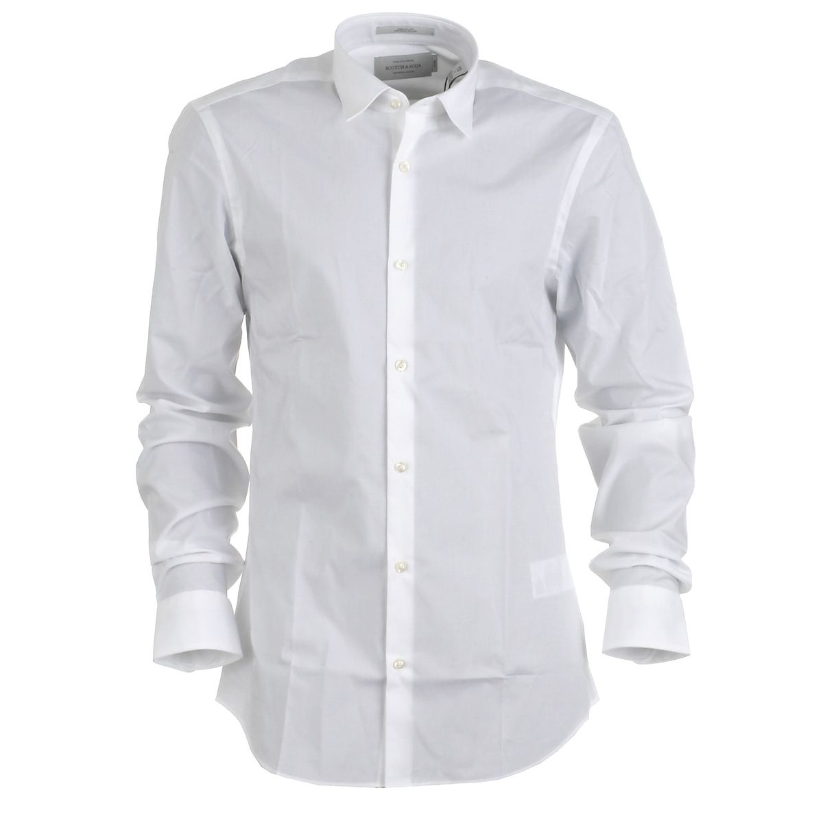 Scotch & Soda skjorte l/s, white - 182 - M+ - 38