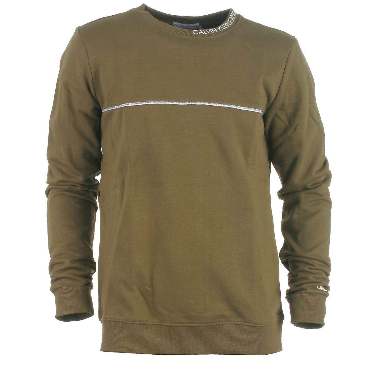 Calvin Klein sweatshirt, Piping, olivekhaki - 152 - 12år