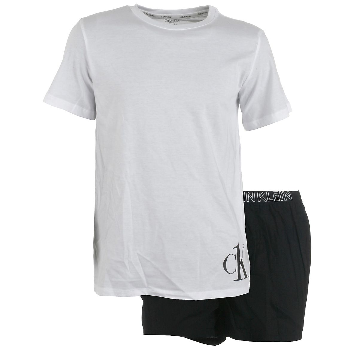 Calvin Klein pyjamas sæt, Woven, whiteblack - 152 - 12-14år