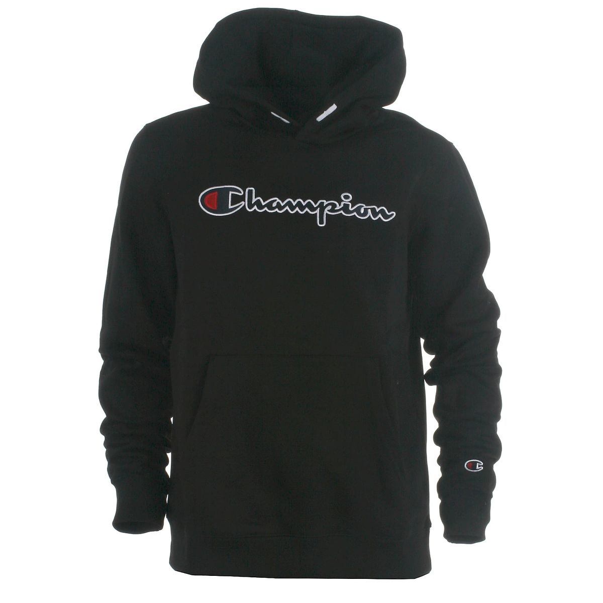 Champion hood sweat, black - 140 - 9-10år