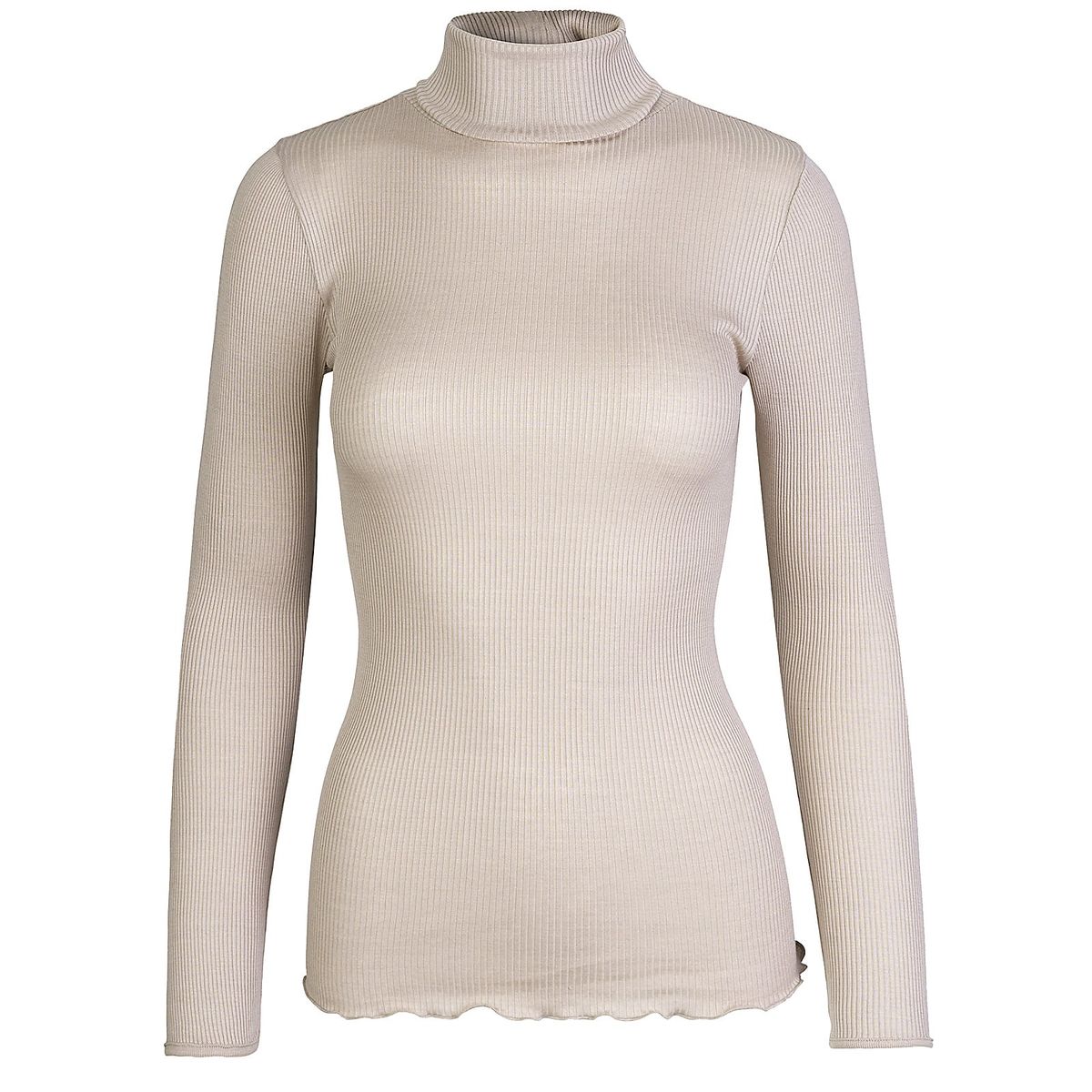 Rosemunde silke rullekrave l/s, cacao - 176 - S+ - 36