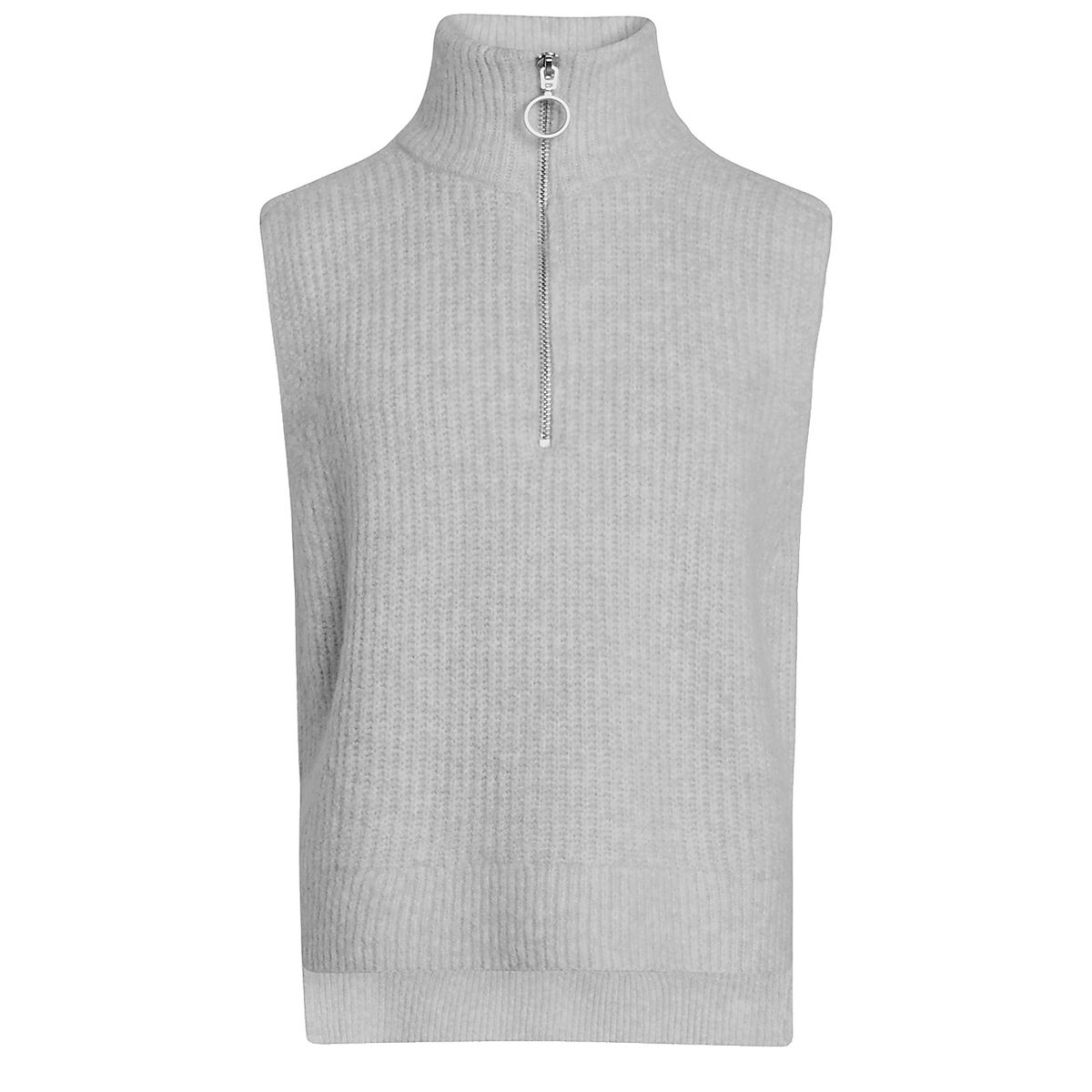 Grunt strik vest, Grete, grey - 164 - 158/164