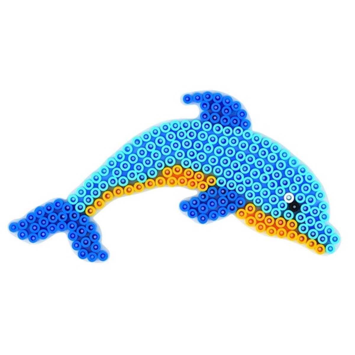 Hama Perleplade Midi - Delfin 16x8cm Hvid