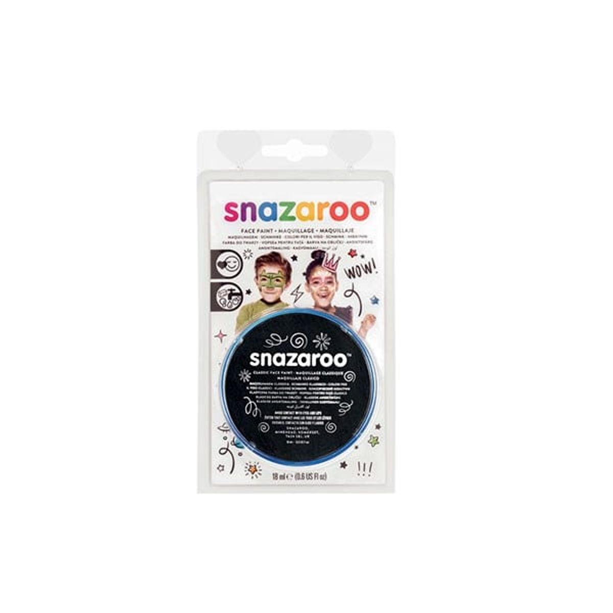 Ansigtsmaling Sort 18 ml - Snazaroo