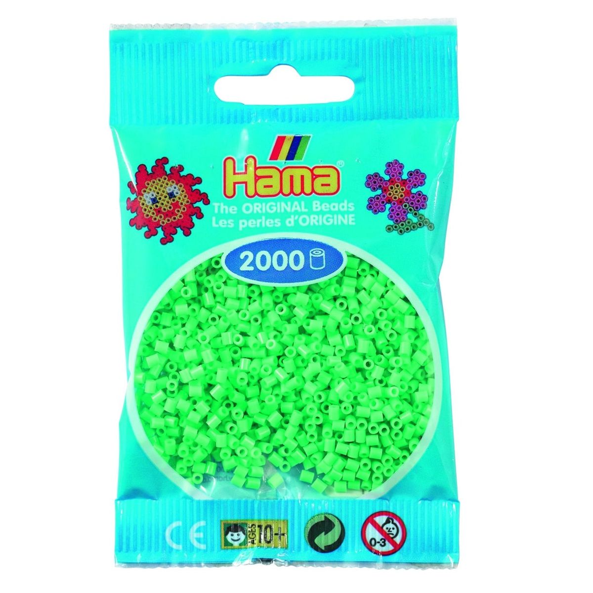 Hama Mini Perler 2.000 stk lysgrøn - Mini (501-11)