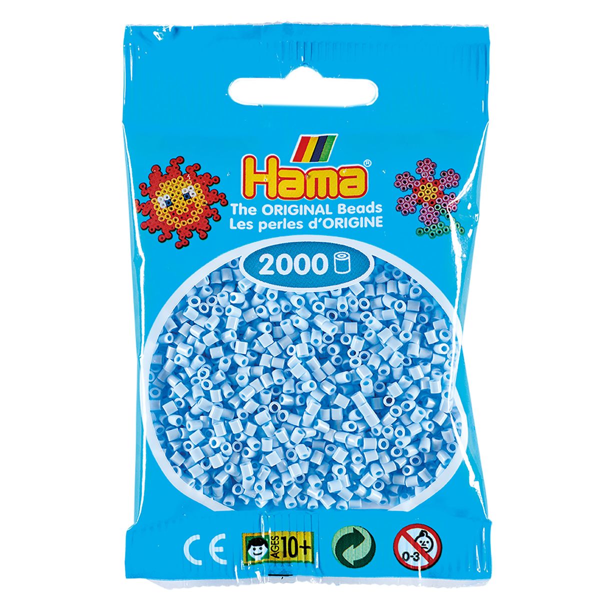 Hama Mini Perler 2.000 stk pastel isblå - Mini (501-97)