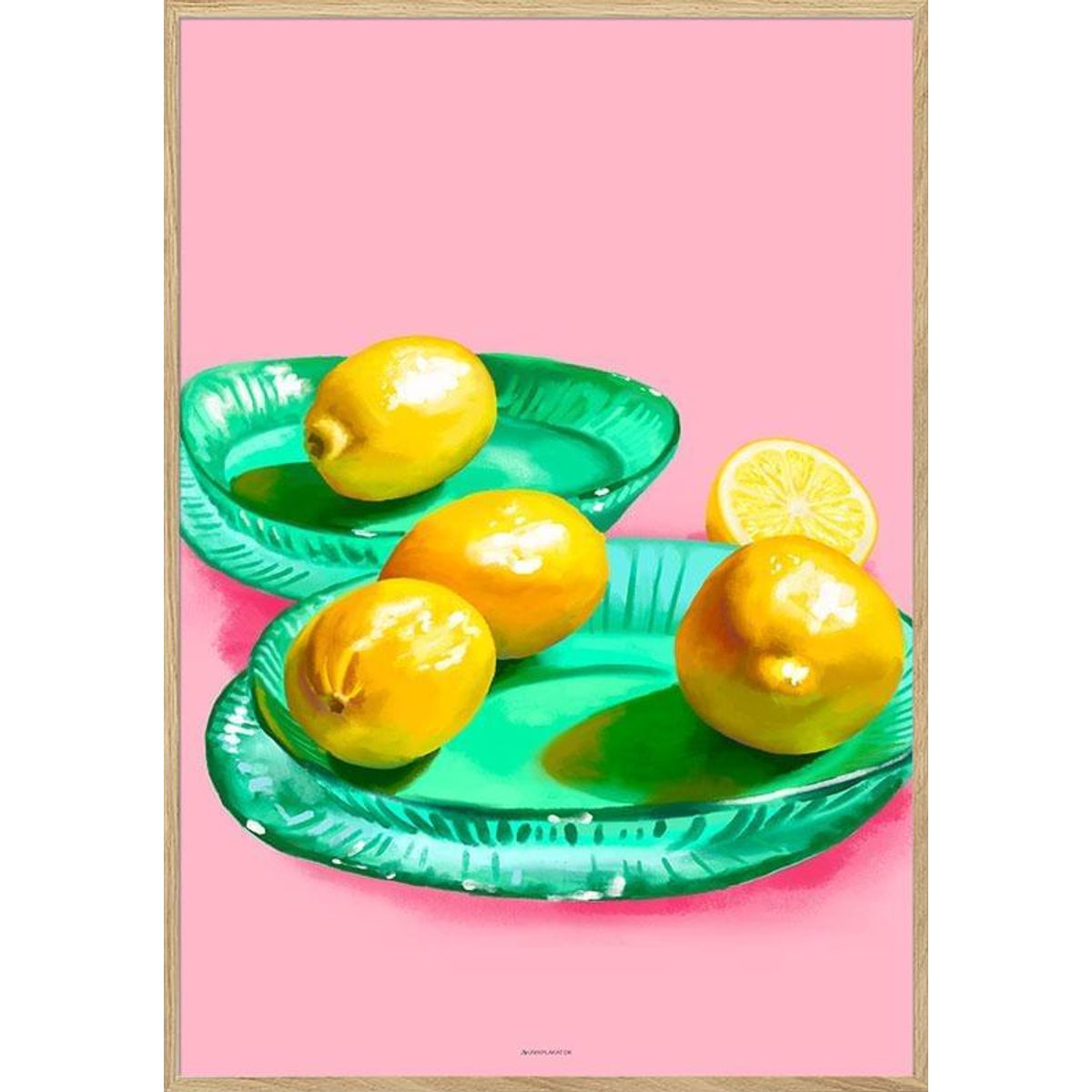 Farverig plakat - Lemon plates