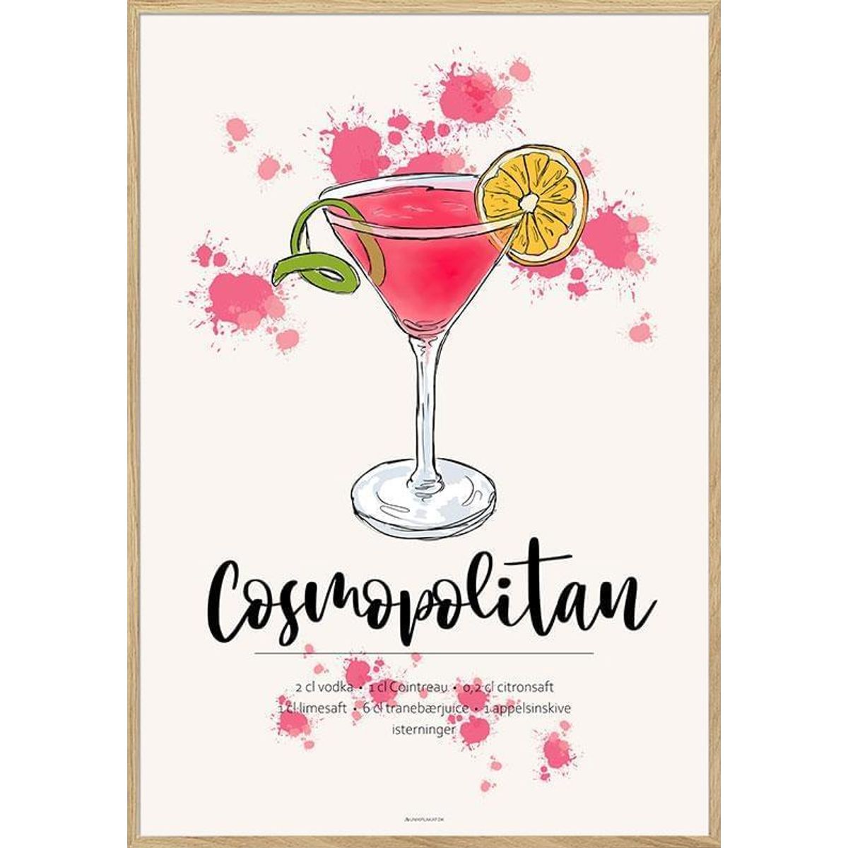 Cosmopolitan opskrift plakat