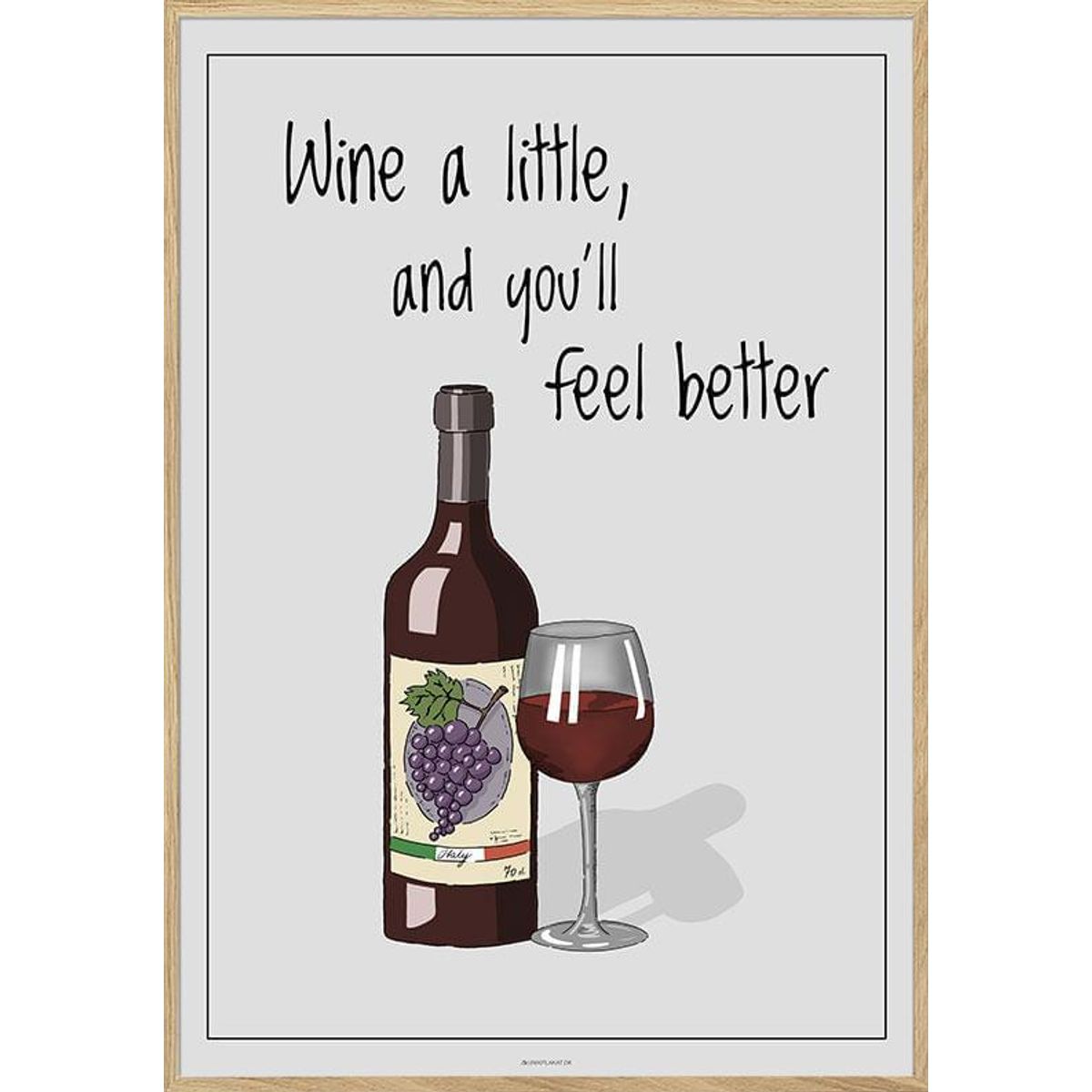 Vinplakat - Wine a little