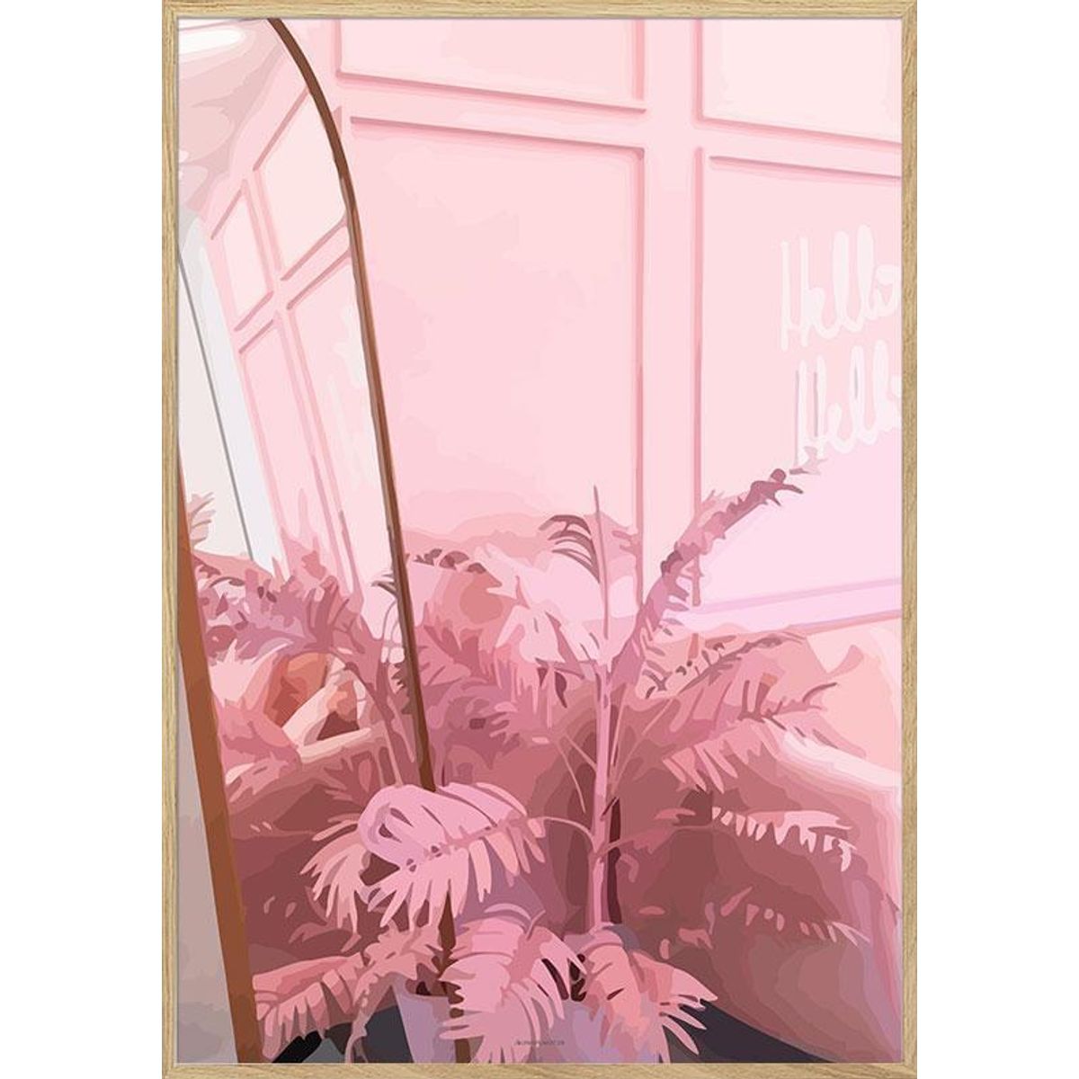 Grafisk plakat - pink room