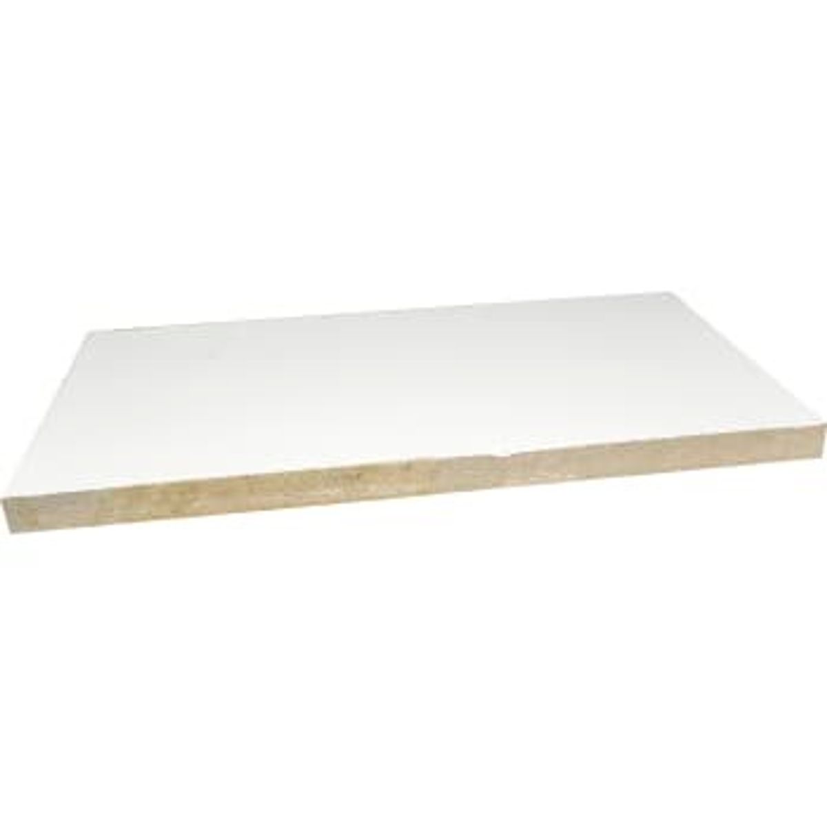 Scandi Supply Brandplade 1-sidet 1200 x 600 x 50 mm rillet hvid B744