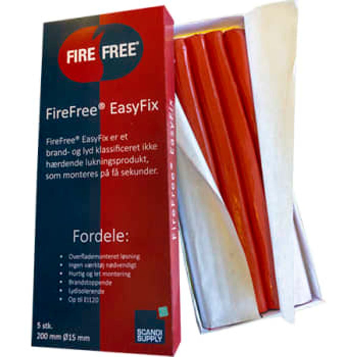 Scandi Supply Firefree easyfix &oslash;15mm 5x20cm