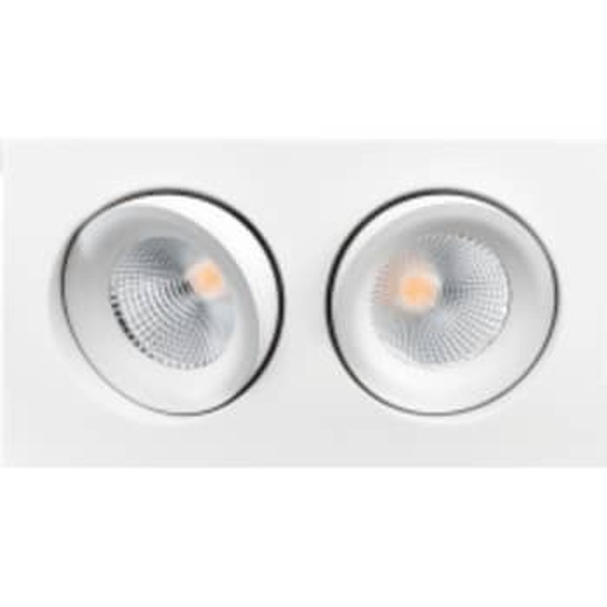 SG Armaturen Downlight Junistar Lux Square 2X7W 2700K, 1080 lumen, hvid